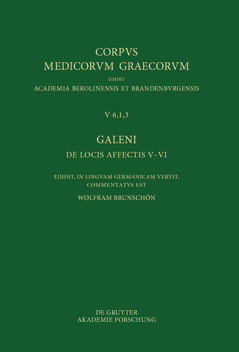 Galeni De locis affectis V-VI / Galen - Über das Erkennen erkrankter Körperteile V-VI main product photo