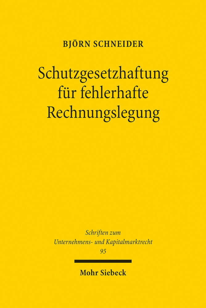 Schutzgesetzhaftung für fehlerhafte Rechnungslegung main product photo