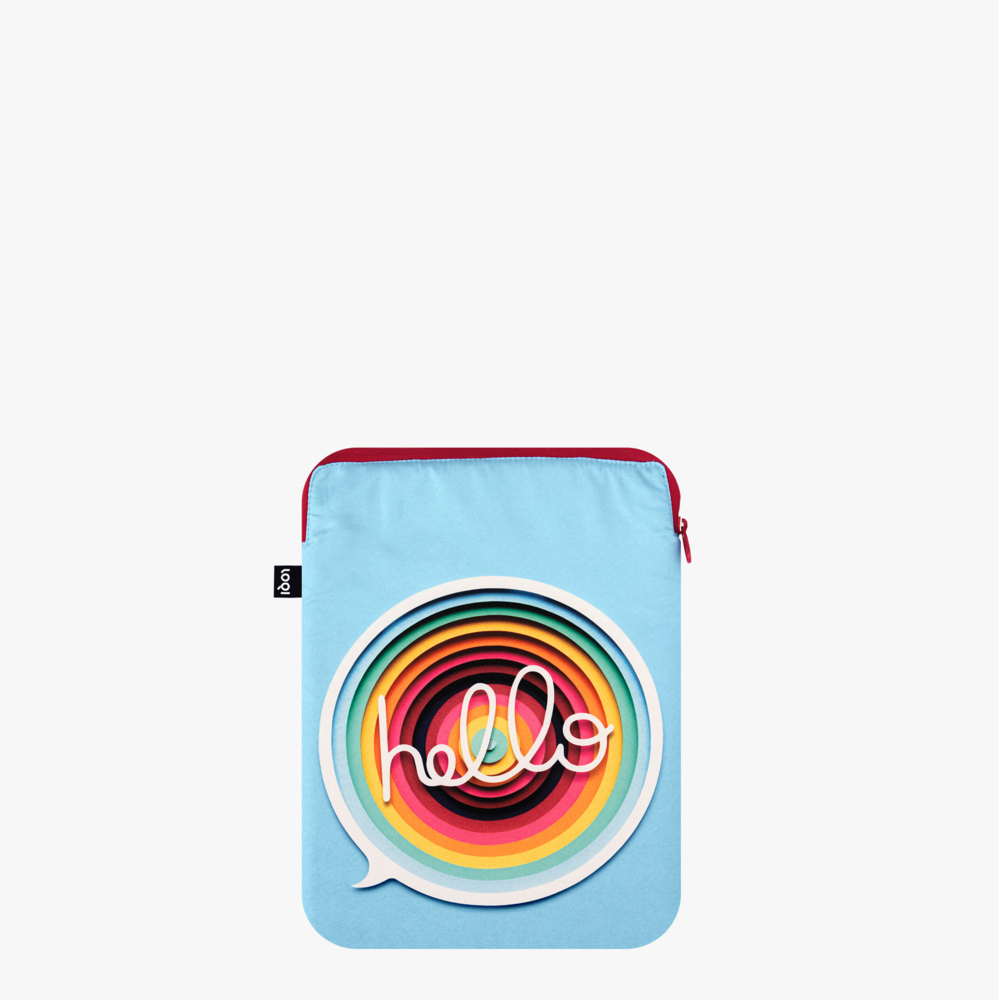 LOQI Laptop Cover OWEN GILDERSLEEVE Hello Recycled main product photo