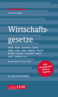 Wirtschaftsgesetze 2022, m. 1 Buch, m. 1 E-Book main product photo