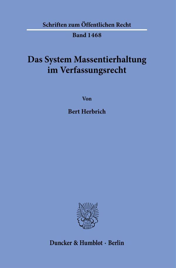 Das System Massentierhaltung im Verfassungsrecht. main product photo