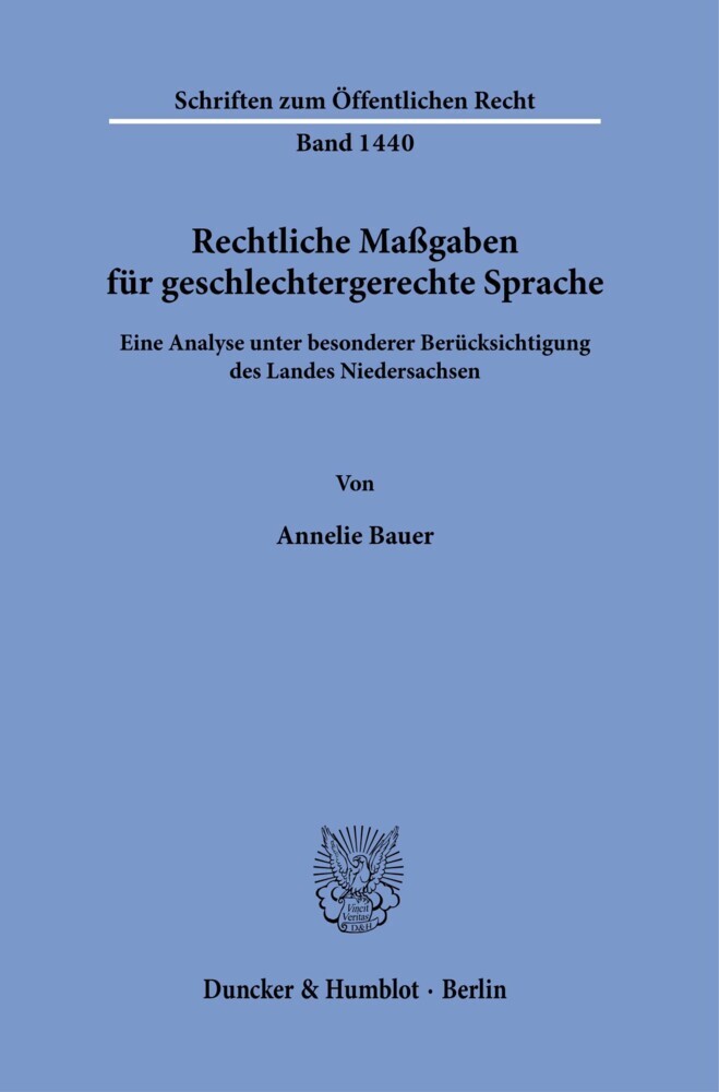 Rechtliche Maßgaben für geschlechtergerechte Sprache. main product photo