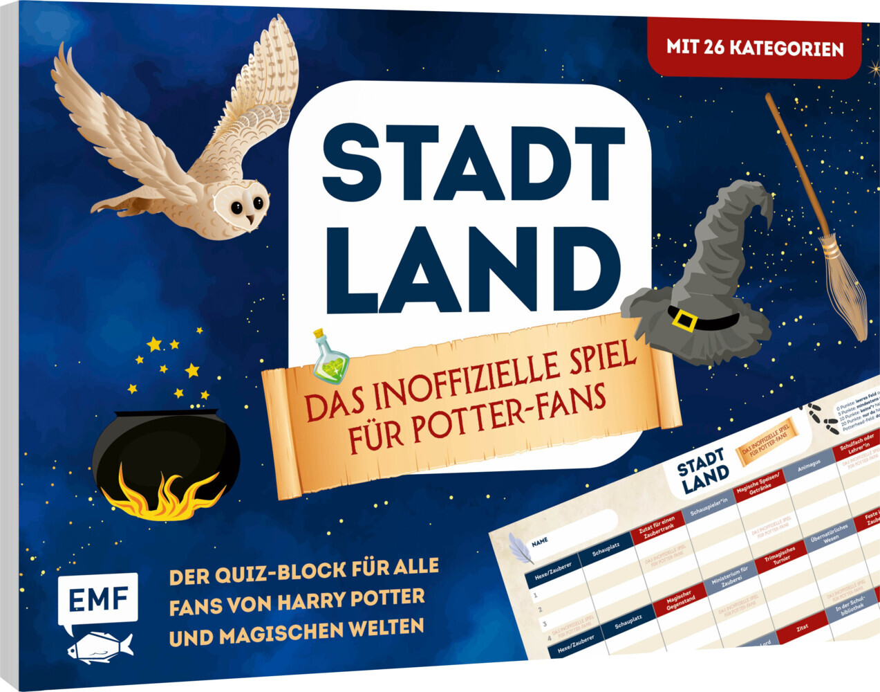Stadt, Land, ... Das inoffizielle Spiel für Potter-Fans - Der Quiz-Block für alle Fans von Harry Potter und magischen Welten main product photo