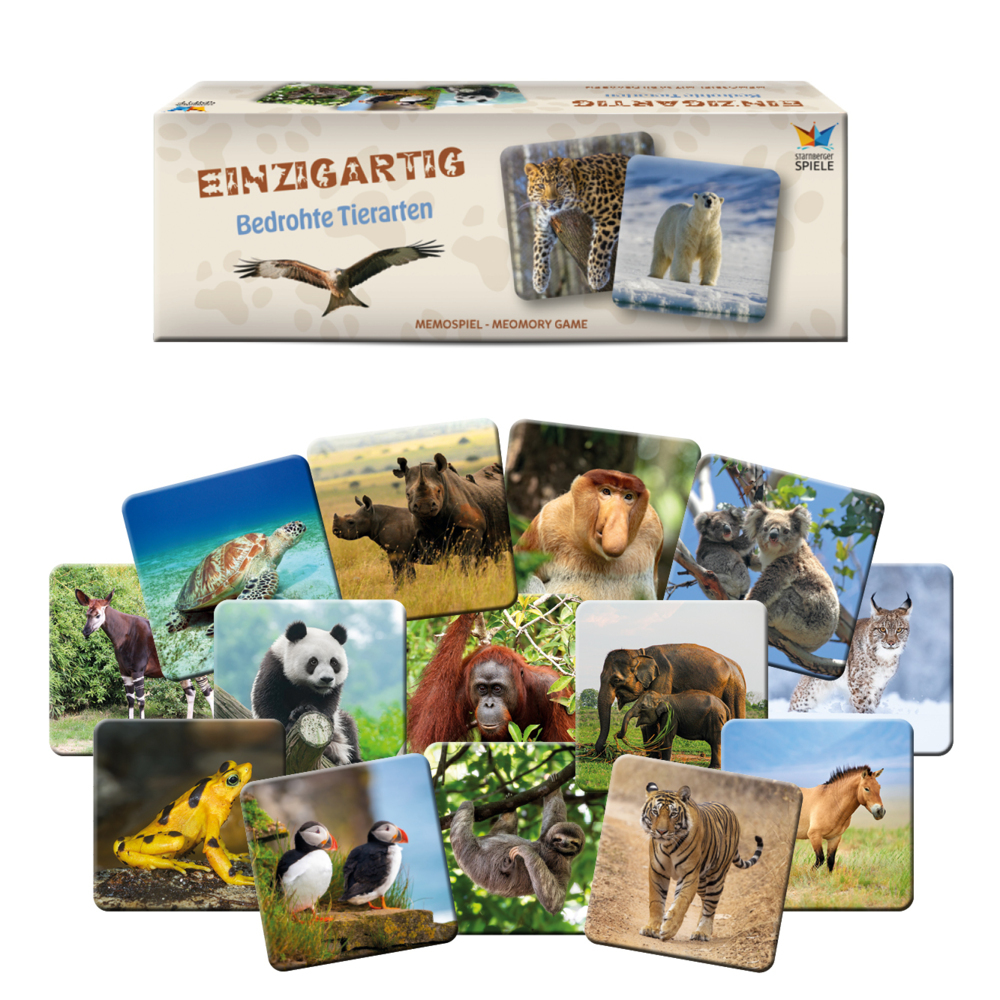 Einzigartig - Bedrohte Tierarten - Memospiel main product photo