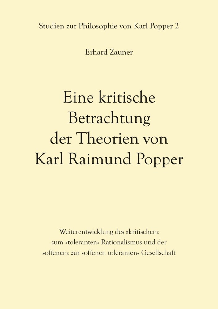 Eine kritische Betrachtung der Theorien von Karl Raimund Popper main product photo