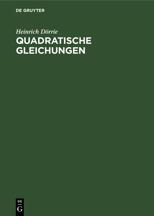 Quadratische Gleichungen main product photo
