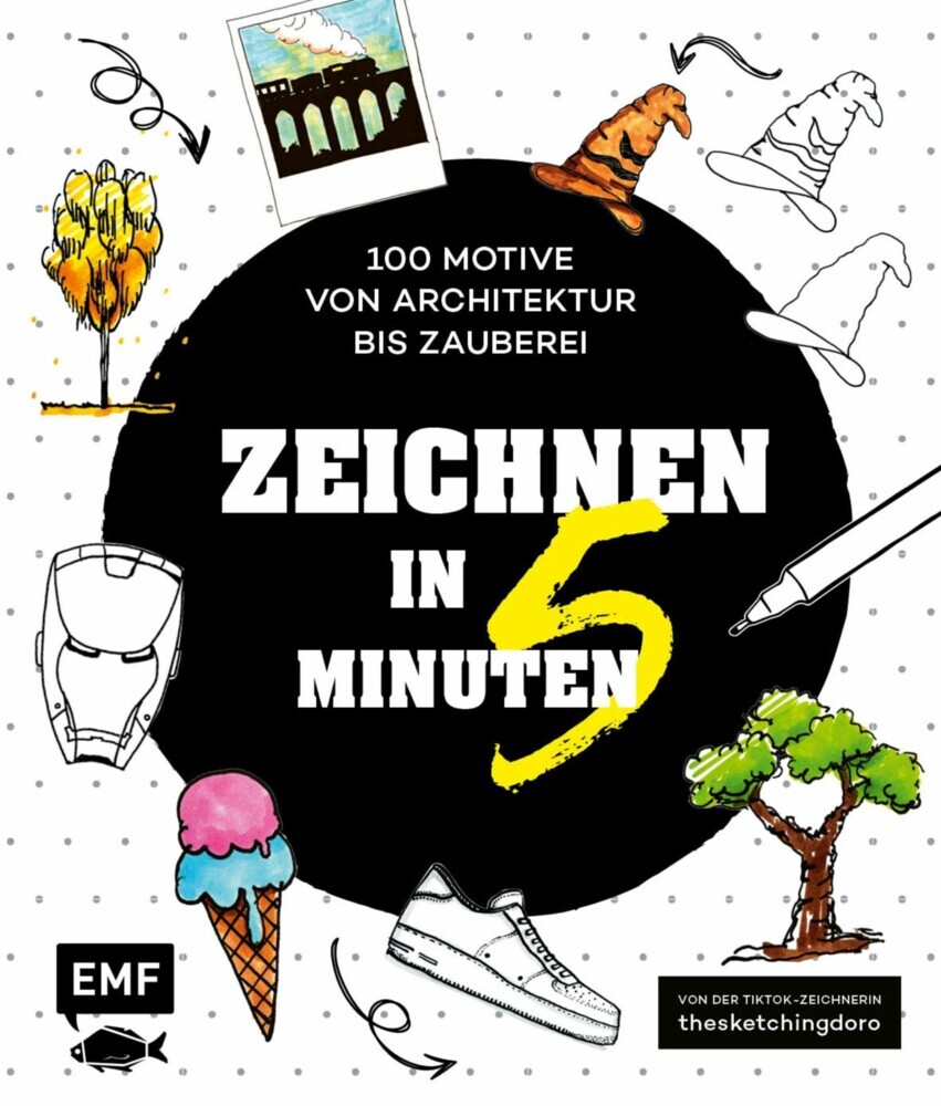 Zeichnen in 5 Minuten - 100 Motive von Architektur bis Zauberei main product photo