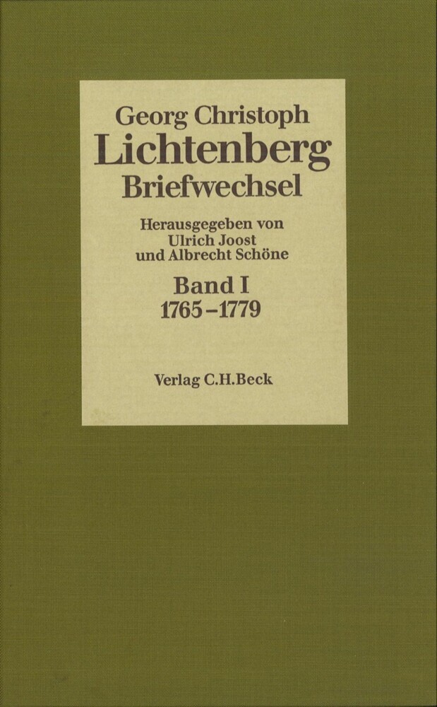 Lichtenberg Briefwechsel Bd. 1: 1765-1779 main product photo