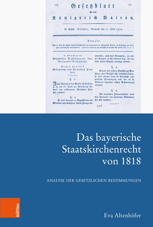 Das bayerische Staatskirchenrecht von 1818 main product photo