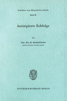 Antizipierte Erbfolge.