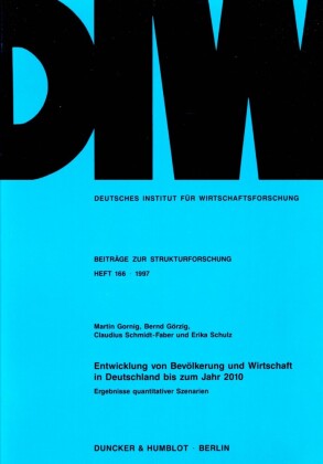 Entwicklung von Bevölkerung und Wirtschaft in Deutschland bis zum Jahr 2010.
