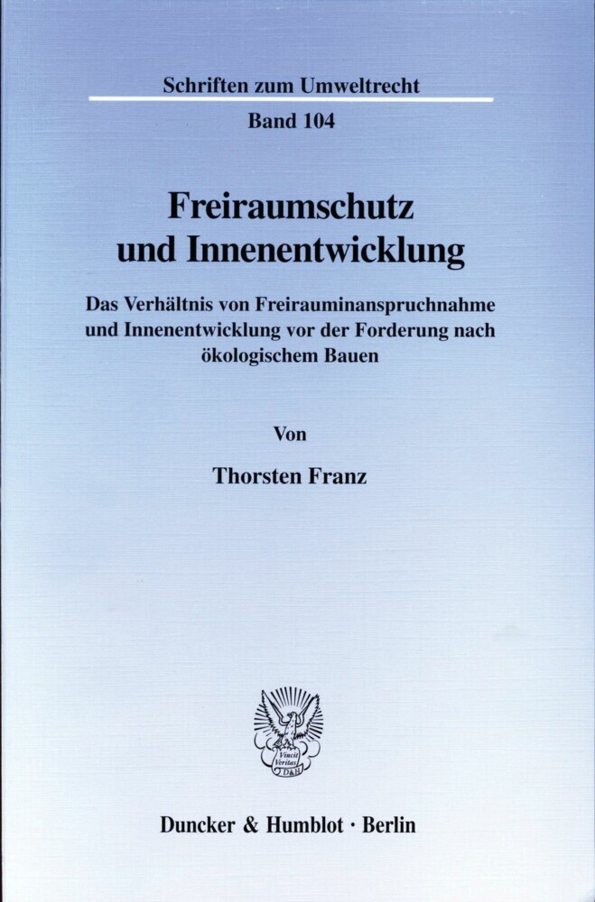 Freiraumschutz und Innenentwicklung. main product photo