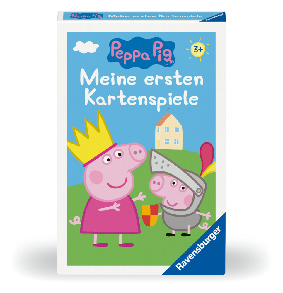 Peppa Pig Meine ersten Kartenspiele von Ravensburger, 20820, Quartett, Schwarzer Peter und Paare suchen, für Peppa-Fans ab 3 Jahren main product photo