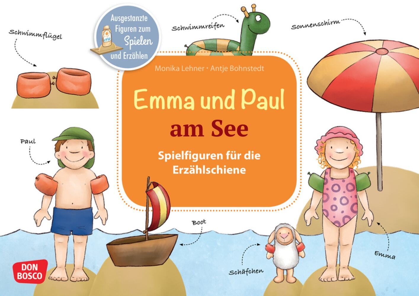 Emma und Paul am See. Erzählschienen-Figurenset, m. 1 Beilage main product photo