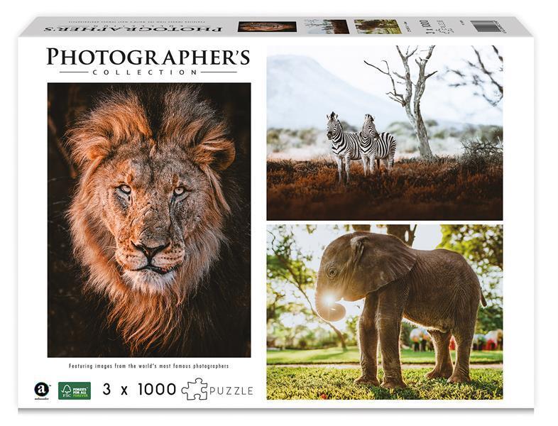 Wildtiere Afrika 3x1000 Teile (Puzzle) main product photo