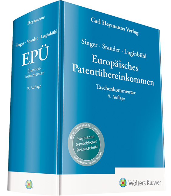 Singer / Stauder / Luginbühl, Europäisches Patentübereinkommen - Kommentar main product photo