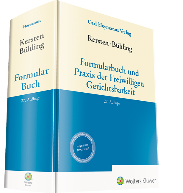 Kersten / Bühling, Formularbuch und Praxis der Freiwilligen Gerichtsbarkeit main product photo