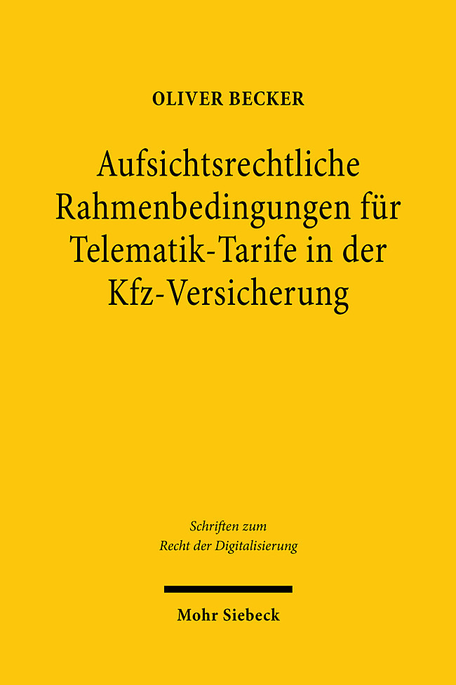 Aufsichtsrechtliche Rahmenbedingungen für Telematik-Tarife in der Kfz-Versicherung main product photo