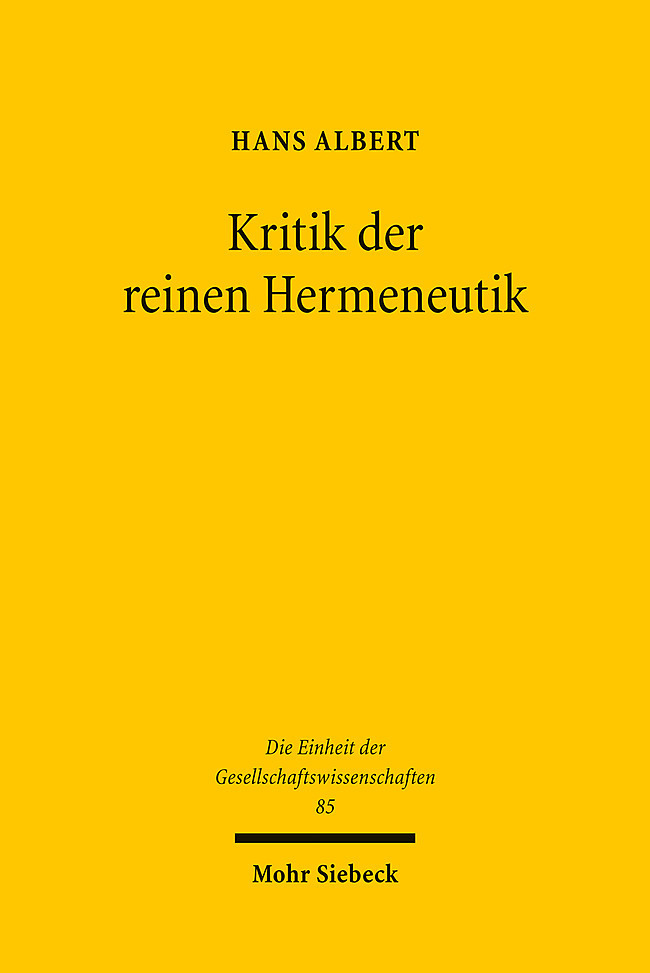 Kritik der reinen Hermeneutik main product photo
