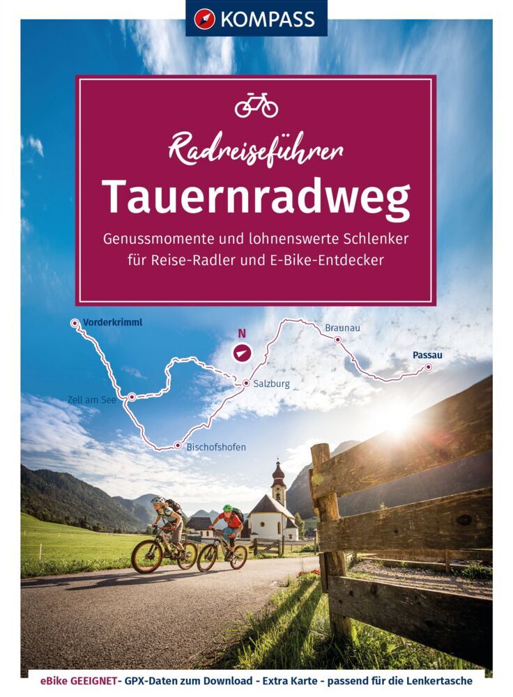 KOMPASS Radreiseführer Tauernradweg main product photo