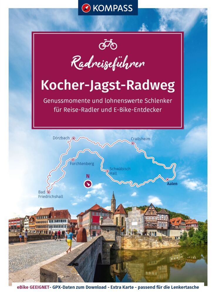 KOMPASS Radreiseführer Kocher-Jagst-Radweg main product photo