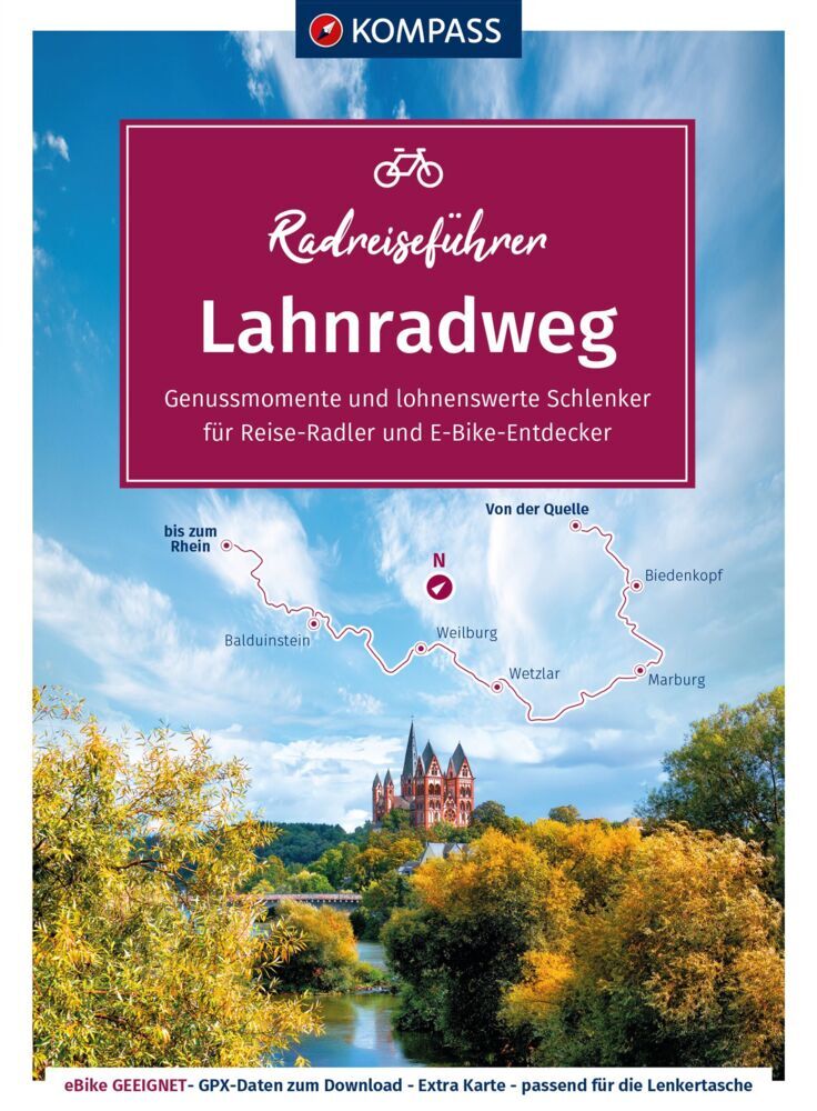 KOMPASS Radreiseführer Lahnradweg main product photo