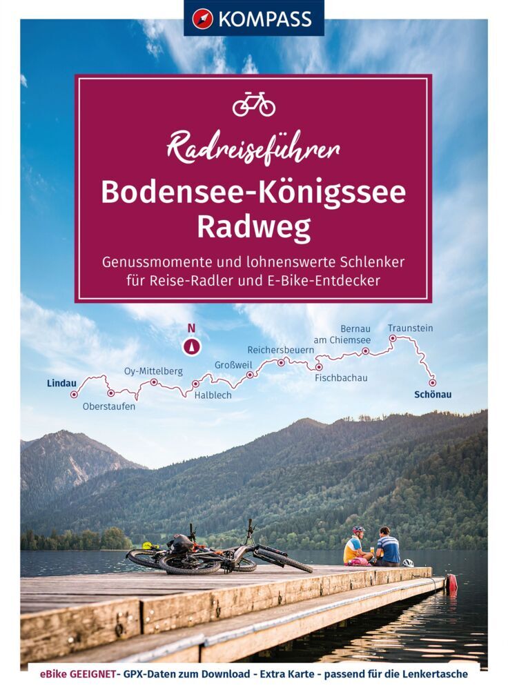 KOMPASS Radreiseführer Bodensee-Königssee Radweg main product photo