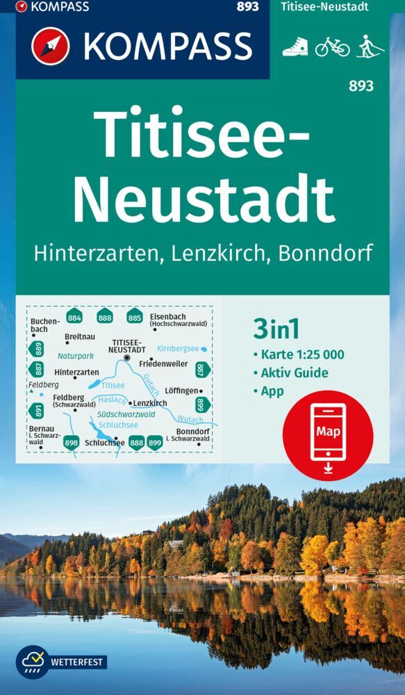KOMPASS Wanderkarte 893 Titisee-Neustadt 1:25.000 main product photo