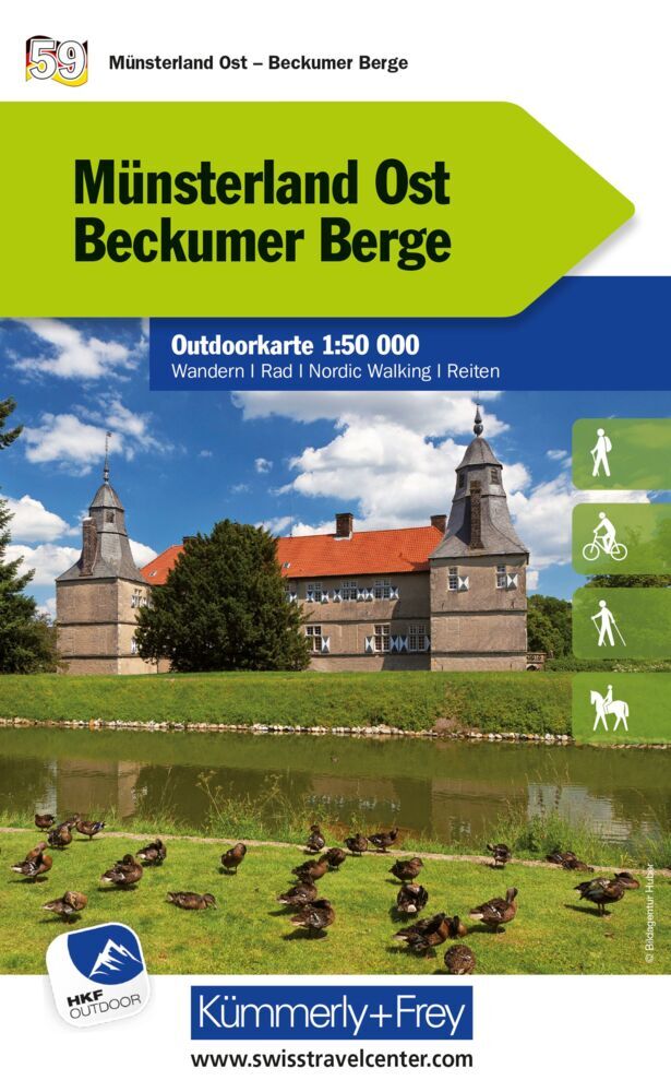 Kümmerly+Frey Outdoorkarte Deutschland 59 Münsterland Ost, Beckumer Berge 1:50.000 main product photo