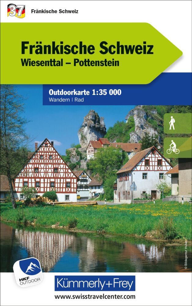 Kümmerly+Frey Outdoorkarte Deutschland 37 Fränkische Schweiz 1:35.000 main product photo