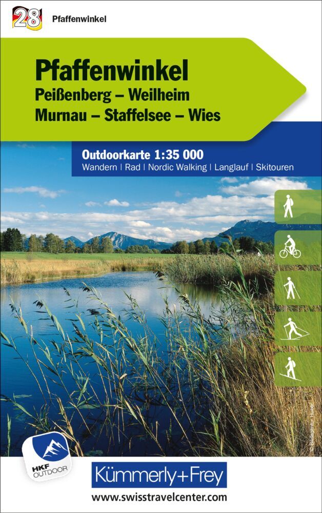 Kümmerly+Frey Outdoorkarte Deutschland 28 Pfaffenwinkel 1:35.000 main product photo