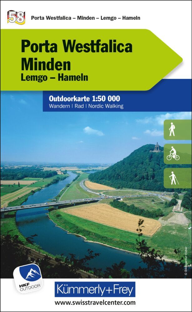 Kümmerly+Frey Outdoorkarte Deutschland 58 Porta Westfalica, Minden 1:50.000 main product photo