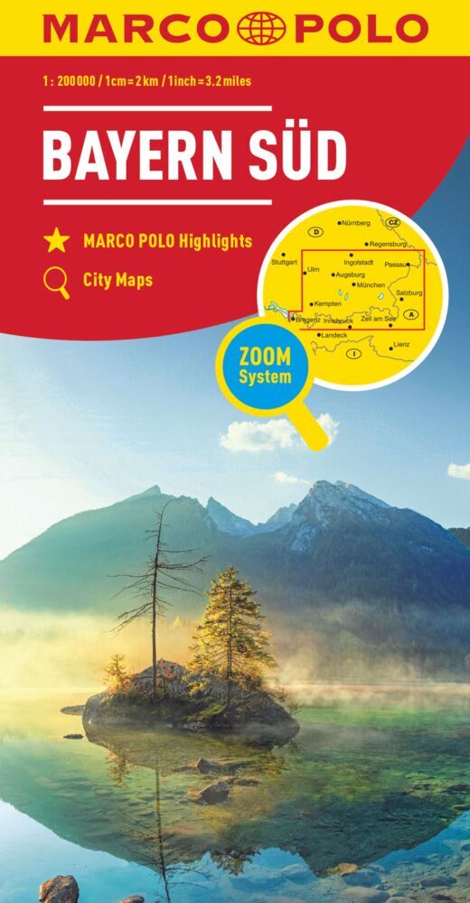 MARCO POLO Regionalkarte Deutschland 13 Bayern Süd 1:200.000 main product photo