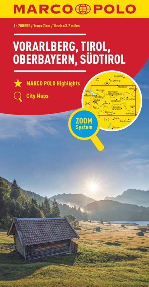 MARCO POLO Regionalkarte Österreich 03 Vorarlberg, Tirol 1:200.000 main product photo
