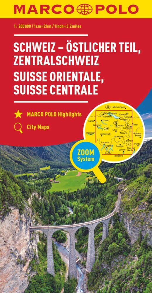 MARCO POLO Regionalkarte Schweiz 02 Östlicher Teil main product photo