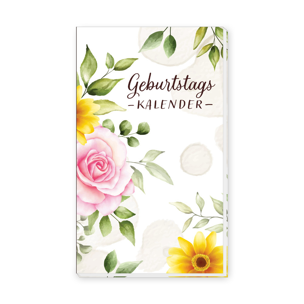Trötsch Taschenkalender Geburtstagskalender Blumen main product photo