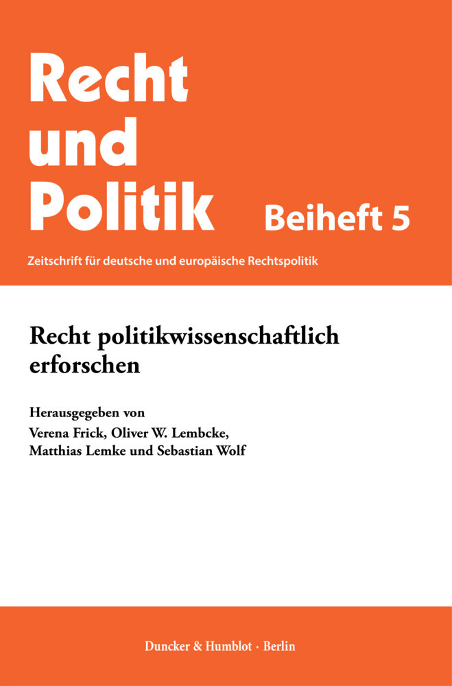 Recht politikwissenschaftlich erforschen. main product photo