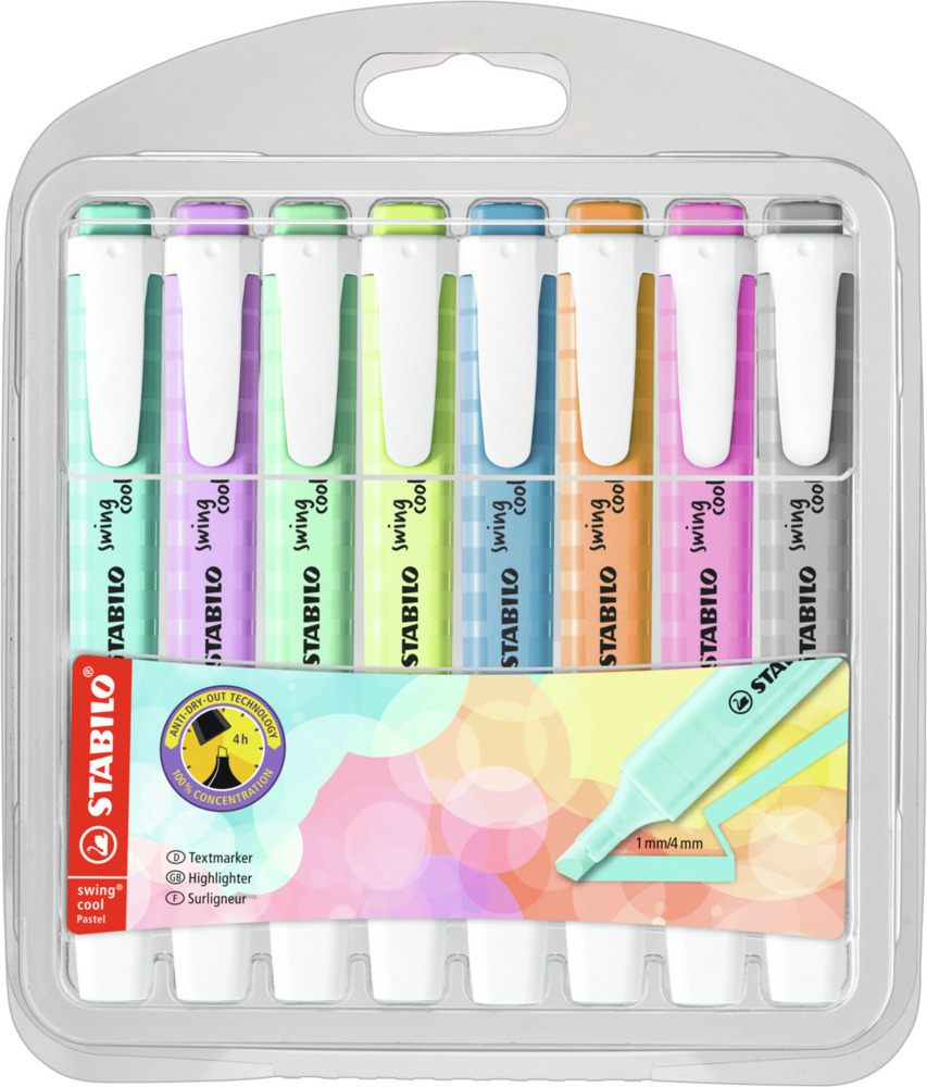 STABILO swing cool Pastel 8er Etui main product photo