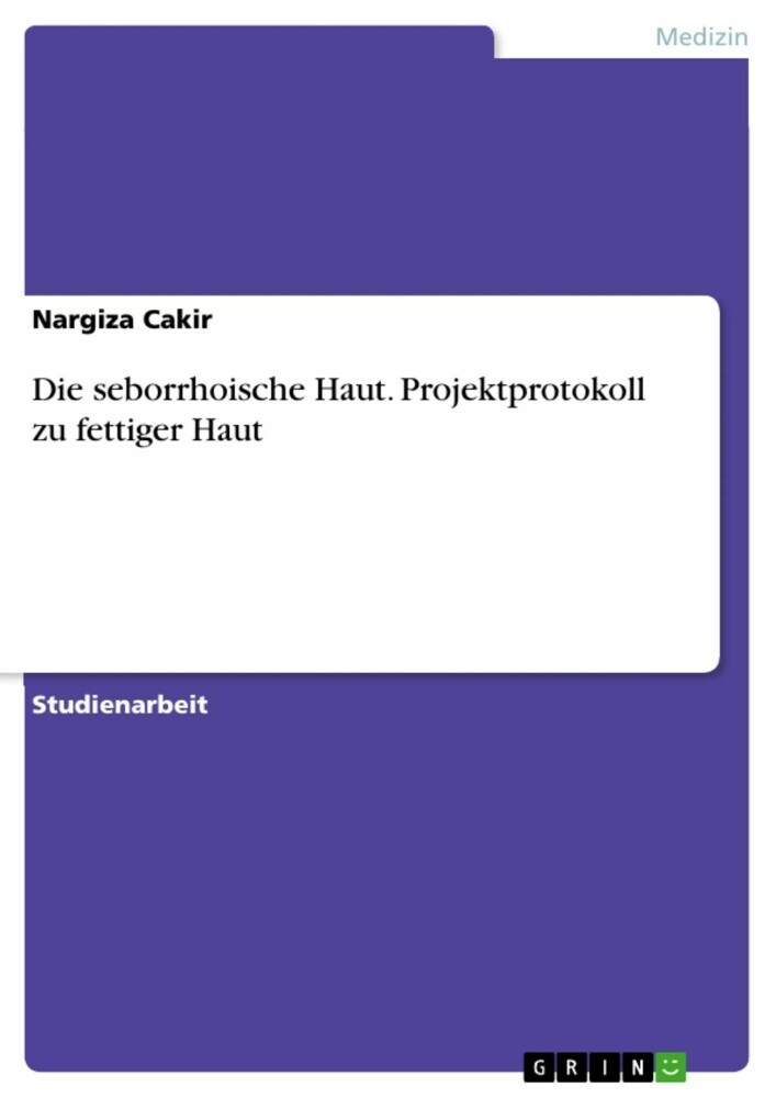 Die seborrhoische Haut. Projektprotokoll zu fettiger Haut main product photo