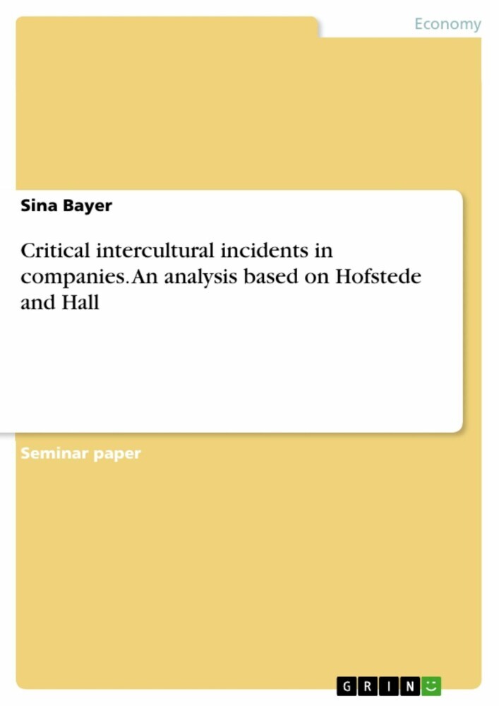 Critical intercultural incidents in companies. An analysis based on Hofstede and Hall main product photo