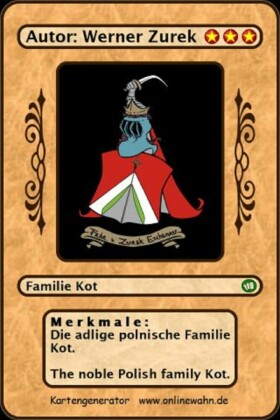 Die adlige polnische Familie Kot. The noble Polish family Kot.