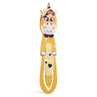 Flexilight Pals Leselicht (Einhorn) - gelb - 2 in 1 Leselampe & Lesezeichen - LED Leselicht - Geschenk für Leser, Buchliebhaber - Deutsche Ausgabe