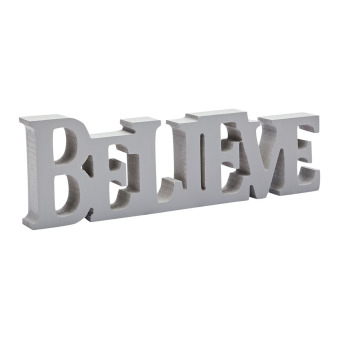 Schriftzug - grau - Believe