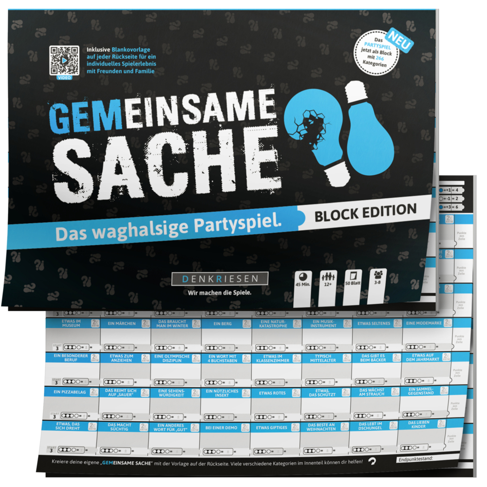 DENKRIESEN - PARTYFIEBER - GEMEINSAME SACHE Block Edition "Das waghalsige Partyspiel" main product photo