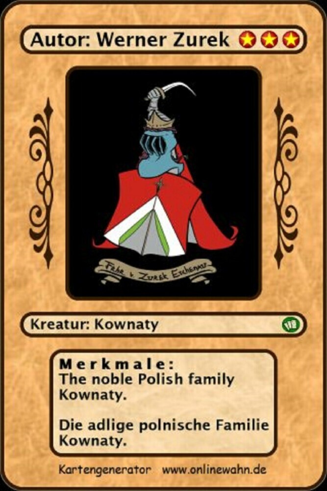 The noble Polish family Kownaty. Die adlige polnische Familie Kownaty. main product photo