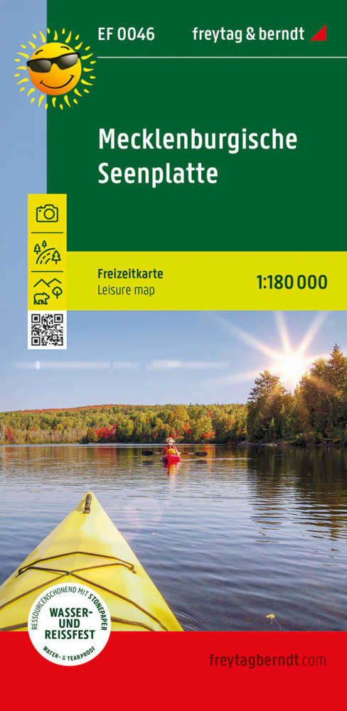 Mecklenburgische Seenplatte, Freizeitkarte 1:180.000, freytag & berndt main product photo