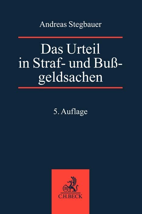 Das Urteil in Straf- und Bußgeldsachen main product photo