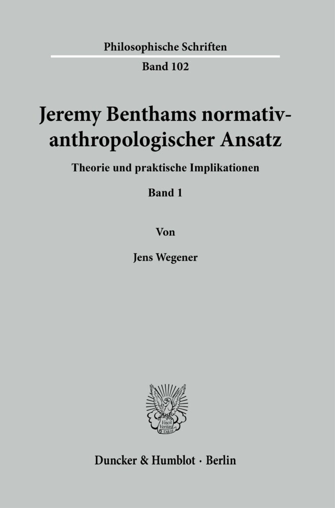 Jeremy Benthams normativ-anthropologischer Ansatz. main product photo