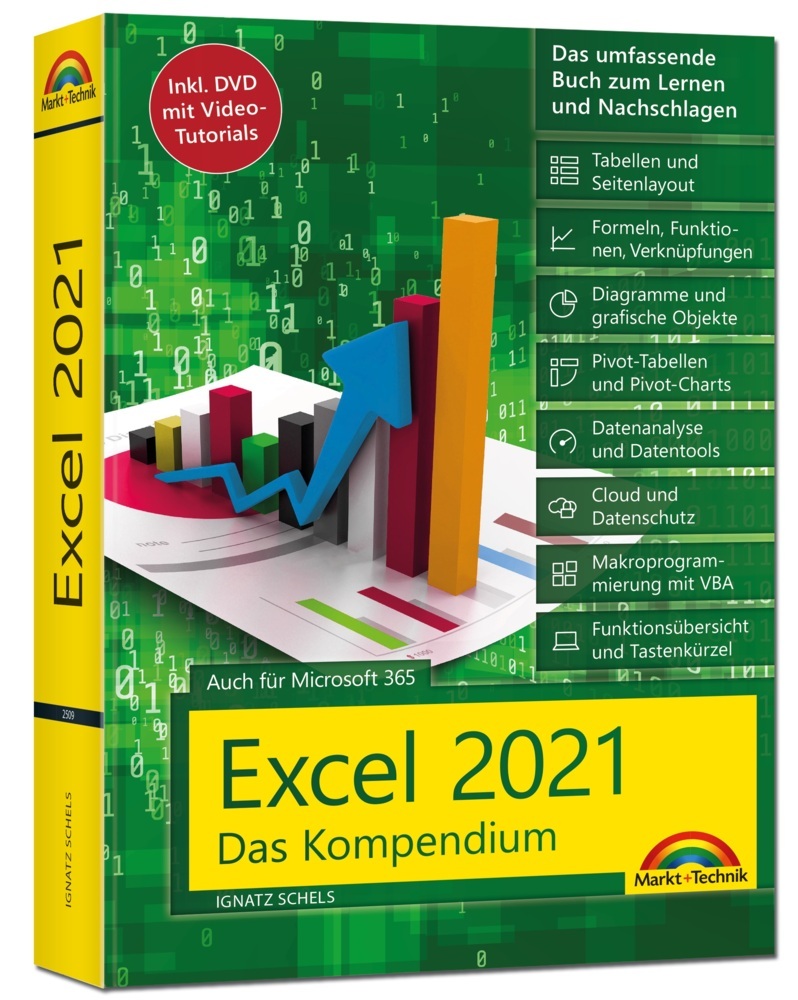 Excel 2021- Das umfassende Excel Kompendium. Komplett in Farbe. Grundlagen, Praxis, Formeln, VBA, Diagramme für alle Excel Anwender - main product photo