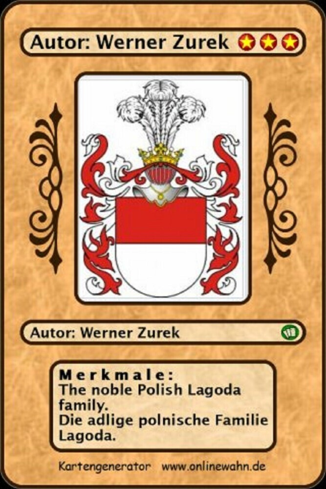The noble Polish Lagoda family. Die adlige polnische Familie Lagoda. main product photo